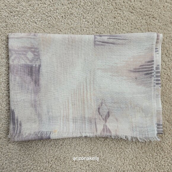Kinross Silk & Cashmere Lightweight Scarf in Neutral Colors - Picture 10 of 11